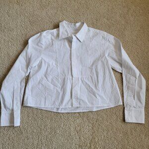 Citizens of Humanity White Pleated Tuxedo Shirt XS Acedameia Capsule Button Down